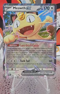 Pokemon Me03: Perfect Order Meowth Ex 062/088 Double Rare Holo English NM - Image 1