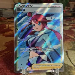 Pokemon Skyla Full Art Trainer Ultra Rare Shining Fates 72/72 NM Pack fresh - Image 1