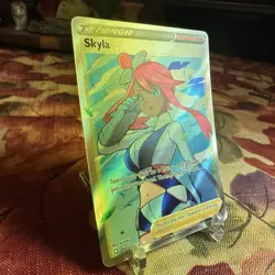 Pokemon Skyla Full Art Trainer Ultra Rare Shining Fates 72/72 NM Pack fresh - Image 3