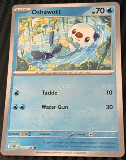 Oshawott 021/086 Master Ball White Flare Pokemon Near Mint - Image 1