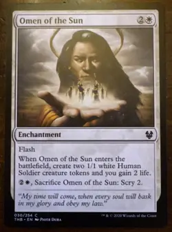 MTG Omen of the Sun #030/254 Theros Beyond Death Common THB NM/M - Image 1