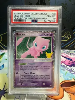 2021 POKEMON CELEBRATIONS CLASSIC COLLECTION #88 MEW EX-HOLO PSA 10 - Image 1