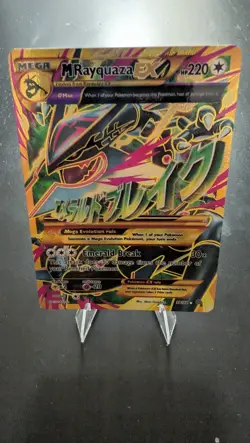 2015 Pokemon Shiny Mega Rayquaza EX Full Art 98/98 XY Ancient Origins LP - Image 1