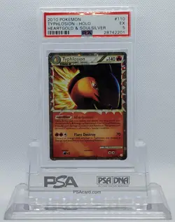 POKEMON HEARTGOLD & SOULSILVER TYPHLOSION PRIME #110 ULTRA RARE HOLO PSA 5 EX #* - Image 1