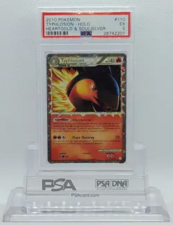 POKEMON HEARTGOLD & SOULSILVER TYPHLOSION PRIME #110 ULTRA RARE HOLO PSA 5 EX #* - Image 2