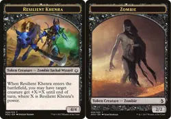 10 Token Cards - RESILIENT KHENRA / ZOMBIE - Hour of Devastation - Magic MTG FTG - Image 1