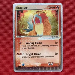 Entei ex - 91/95 - Pokemon Ex Team Magma vs. Aqua Ultra Rare - Damaged - Image 1