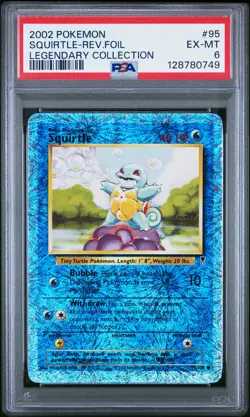 2002 POKEMON LEGENDARY COLLECTION #95 SQUIRTLE-REVERSE FOIL PSA 6 - Image 1