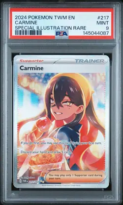 2024 Pokemon Twilight Masquerade Carmine 217/167 Special Illustration Rare PSA 9 - Image 1
