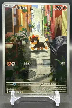 2025 Pokemon Gaming Mega Evolution Litleo #139/132 Illustration Rare - Image 1