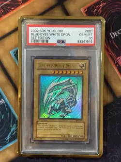 YU-GI-OH! STARTER DECK: KAIBA SDK-001 1ST EDITION BLUE-EYES WHITE DRAGON PSA 10 - Image 3