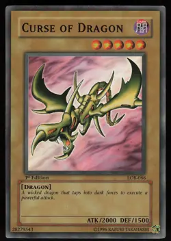 Curse of Dragon LOB-066 GLOSSY Super Rare 1st Edition Yu-Gi-Oh - Image 1