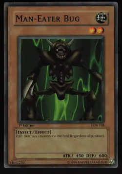 Man-Eater Bug LOB-108 WAVY Super Rare 1st Edition Yu-Gi-Oh - Image 1