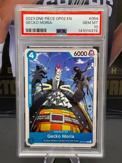 2023 One Piece English OP02-054 Gecko Moria PSA 10 GEM MINT - Image 1