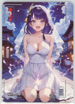 ❤RAIDEN SHOGUN - Goddess Story Anime Waifu Card - MIDNIGHT GIRL UR-011 GENSHIN - Image 1