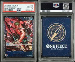 PSA 10 Zoro ST21-015 Flagship Battle 2025 Top 8 Prize ONE PIECE Card Japanese - Image 3