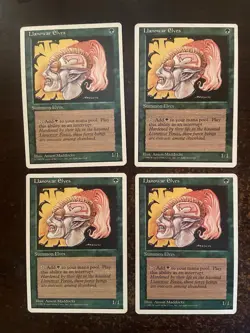 Magic the Gathering MTG Fourth (4th) Edition LLANOWAR ELVES X 4 LP Playset - Image 1