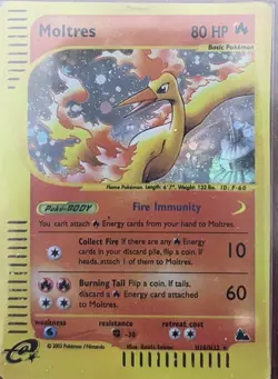 Pokemon WOTC Skyridge Moltres Holo Card eReader H20/H32 HP - Image 1