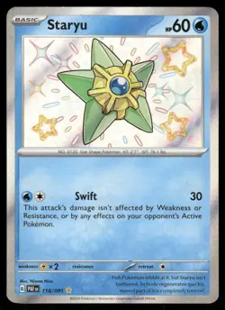Pokemon Cards Staryu 118/091 Paldean Fates Shiny Rare NM *4 - Image 1