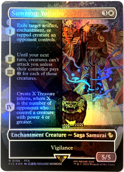 MTG Summon: Yojimbo (Borderless Foil) Commander: Final Fantasy 196 NM - Image 1