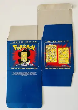 BOX ONLY | 23K Gold Plated CHARIZARD Trading Card 1999 Burger King Pokemon Blue - Image 2