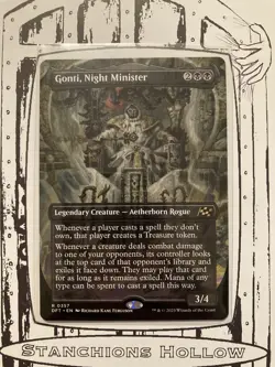 MTG Gonti, Night Minister (Borderless) - Aetherdrift (DFT) #0357 - Image 1