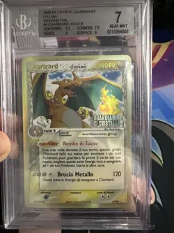 Charizard (Delta Species) 4/100 Crystal Guardians stamped Reverse Holo beckett 7 - Image 1