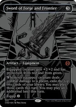 Sword of Forge and Frontier (Oil Slick Raised Foil) [ONE - 359] - Image 1