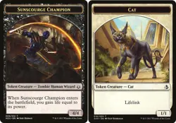 10 Token Cards - SUNSCOURGE CHAMPION / CAT - Hour of Devastation - Magic MTG FTG - Image 1