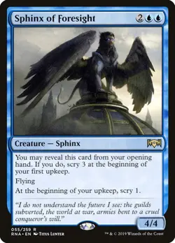 Sphinx of Foresight Ravnica Allegiance MTG MAGIC CREATURE SPHINX RARE - Image 1