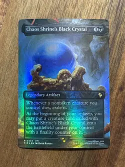 Chaos Shrine's Black Crystal (Borderless) 445 Commander: FINAL FANTASY Foil NM - Image 1