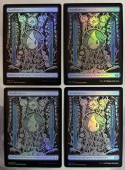 MTG / Set (X4) Phyrexia: All Will Be One Full Art Basic Lands / FOIL / NM - Image 3