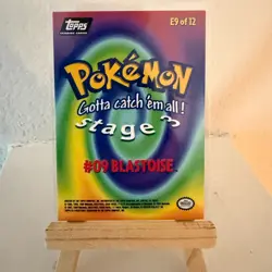 Blastoise #09 Non-Holo Topps Black Label Vintage Pokemon Cards E9 of 12 - Image 2