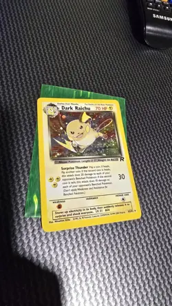 Pokemon Dark Raichu 83/82 Team Rocket Secret Rare SWIRL Holo Unlimited - Image 1