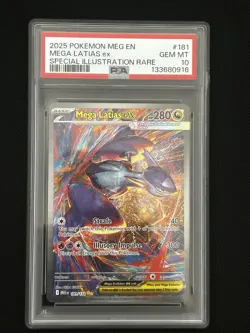 Pokemon TCG Mega Latias ex PSA 10 Special Illustration Rare Holo ME01 181/132 - Image 1