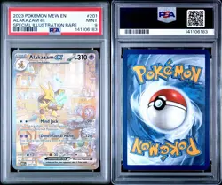 2023 POKEMON MEW EN-151 SPECIAL ILLUSTRATION RARE #201 ALAKAZAM EX PSA 9 - Image 3