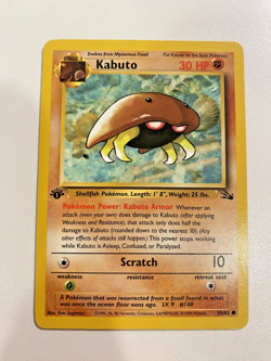 Kabuto 50/62 1st Edition Fossil Regular LP - Pokemon Card - Image 1