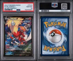 2022 POKEMON SWORD & SHIELD SILVER TEMPEST #TG14 FULL ART/BLAZIKEN V PSA 10 - Image 3