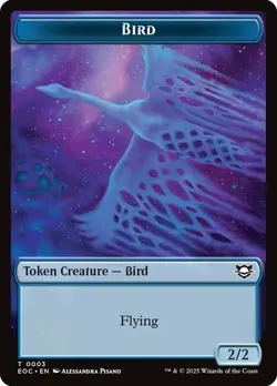 Bird | Golem Double Sided Token [Edge of Eternities] MTG - Image 1