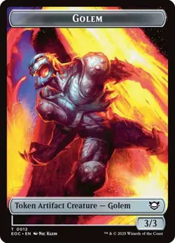 Bird | Golem Double Sided Token [Edge of Eternities] MTG - Image 2