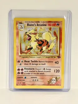 2003 Pokemon Gym Challenge Blaine's Arcanine 1/132 Holo Rare MP - Image 1