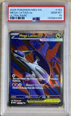 2025 Pokemon Mega Evolution Latias ex Ultra Rare #163/132 PSA 10 Gem 💎 Mint - Image 1