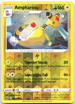 Ampharos 049/198 Rare Chilling Reign Pokemon Reverse Holo Near Mint - Image 1