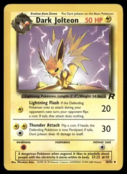 Dark Jolteon 38/82 Uncommon Team Rocket Pokemon Lightly Played - Image 1
