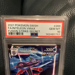 2021 Pokemon Inteleon VMAX Alt Art Fusion Strike 266/264 PSA 10 - Image 2