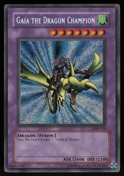 Gaia the Dragon Champion LOB-125 Secret Rare Yu-Gi-Oh - Image 1
