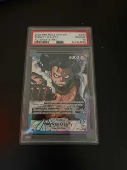 2025 ONE PIECE OP11-A FIST OF DIVINE SPEED ALTERNATE ART MONKEY D. LUFFY PSA 10 - Image 1