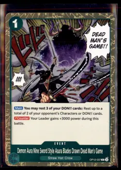 One Piece Legacy of the Master OP12 Nine Sword Style Dead Man's Game 037 - Image 1