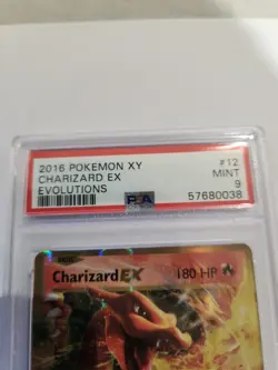 2016 POKEMON XY EVOLUTIONS CHARIZARD EX HOLO PSA 9 MINT #12/108 - Image 2