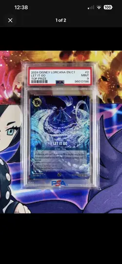 Disney Lorcana PSA 9 Let It Go Enchanted Challenge Top Prize Promo 2/C1 Alt Art - Image 1